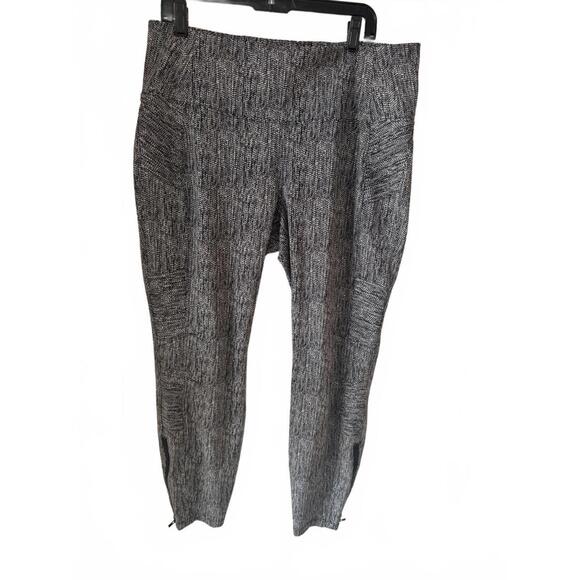 Athleta Delancy Textured Moto Tight Leggings Black Women’s Plus 1X - Picture 1 of 9